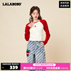 LALABOBO新春龙年红色美式时尚可爱减龄T型长袖T恤女LBCA-WSDT36