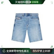 香港直邮Diesel 迪赛 男士标贴中腰牛仔短裤
