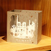 礼道3d立体贺卡手工剪纸雕刻巴黎摆件生日卡片材料，包创意(包创意)纸雕模型