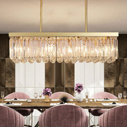 定制餐厅吊灯水晶灯轻奢后现代，北欧简约长方形饭厅，吊灯过道吧台灯