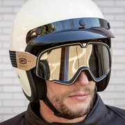 美国100%摩托车哈雷风镜复古越野男女机车防风头盔个性绑带护目镜