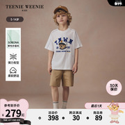 TeenieWeenie Kids小熊童装24夏季男童索罗娜简约圆领短袖T恤