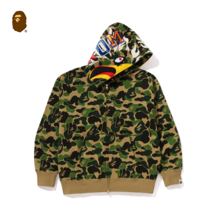 BAPE X READYMADE联名男装春夏军风猎鹰迷彩连帽卫衣外套115901M