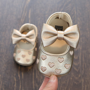 春秋女童单鞋宝宝鞋子，不掉跟男1-3岁婴儿，学步鞋软底防滑公主6个月