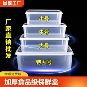保鲜盒食品级冰箱专用商用食堂，摆摊收纳盒塑料长方形，密封盒子带盖