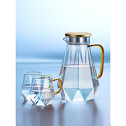 冷水壶玻璃耐热高温，家用高颜值喝茶瓶泡茶壶，套装大容量凉白开水杯