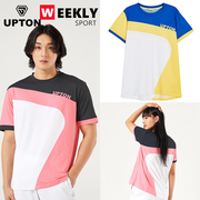 限量版韩国UPTON2022羽毛球服情侣短袖运动速干吸汗T恤粉