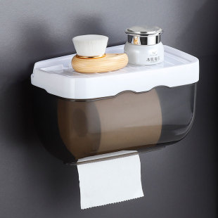 创意防水纸巾架厕纸盒卫生间卷纸盒厕所卷纸架收纳简约壁挂轻奢