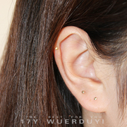 纯银小耳钉隐形耳钉迷你型多耳洞搭配耳钉，耳骨钉小耳垂合适的耳环