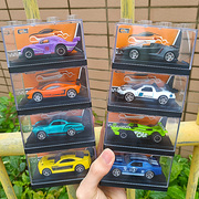 展示盒合金小汽车模型仿真收藏跑赛车玩具，幼儿园礼物儿童套装男孩