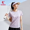 中国乔丹短袖t恤女2024夏季女士轻薄透气速干运动健身短t上衣