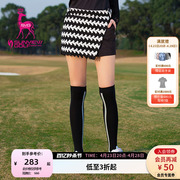 SVG高尔夫服装女黑白撞色拼接短裤蕾丝修身女士运动裙裤
