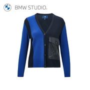 BMW Studio宝马女装春夏季针织衫通勤百搭女装全开襟钮扣长袖毛衣