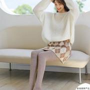 JA日本科技发热秋冬季连裤袜女加绒保暖加厚棉打底裤棕咖啡奶茶色