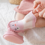 婴儿袜子春夏季薄款儿童网眼袜透气1-3岁男女宝宝松口地板袜防滑