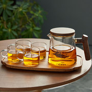 玻璃茶壶耐高温加厚茶水分离泡茶壶，过滤家用茶壶花茶具套装煮茶壶