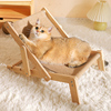 猫窝四季通用猫床猫咪沙发躺椅麻猫抓板玩具猫爬架猫吊床木质夏