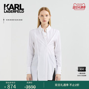 karllagerfeld卡尔拉格，斐2022秋冬款，白色长袖衬衫老佛爷221l1607