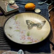 美式装饰盘工艺品陶瓷圆形，茶几客厅柜台艺术，盘水果盆创意坐盘挂盘