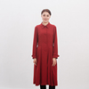 HONRN/红人秋季女装衬衣领单排扣风衣商场同款HE33OF567