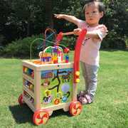 婴儿学步手推车宝宝多功能助步车可调速防侧翻，24个月木制玩具车7-