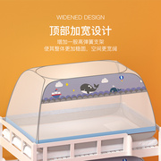 加密蒙古包双门有底1.0米1.2m床免安装高低上下铺梯形子母床蚊帐