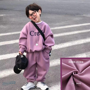 儿童春秋款套装2023韩版男女童字母百搭洋气宝宝运动两件套潮