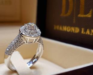 镶嵌圆形超闪大钻石戒指经典气质钻戒欧美流行饰品
