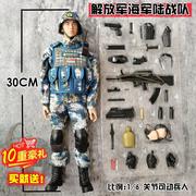 1 6和平使命中国解放军海军陆战队兵人模型关节可动BBI人偶手办套