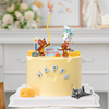 儿童生日蛋糕装饰猫和老鼠，摆件汤姆杰瑞卡通配件，奶酪块模具装扮