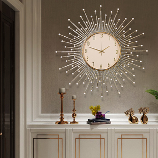 奢华艺术挂钟客厅家用时尚2022大气轻奢钟表现代创意静音时钟