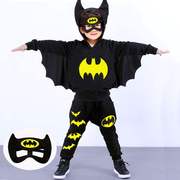超人衣服童装男童春秋卫衣超级英雄cos蜘蛛侠表演服儿童蝙蝠套装