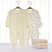 男女宝宝连体衣夏季长袖纯棉，空调服薄款婴儿夏天衣服睡衣0-1-2岁