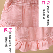女童牛仔裙小女孩短裙子2023夏季儿童装半身裙洋气宝宝A字裙
