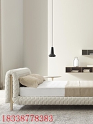 1.8写意空间布艺床米软包主卧婚床双人床，意式极简软床设计师家具