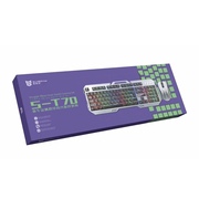 森松尼S-T70电脑游戏键盘套装有线键鼠usb发光台式电竞笔记本办公