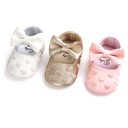 春秋季新生婴儿公主，鞋0-1岁软底学步鞋，3-6-12个月女宝宝透气单鞋