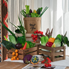 仿真水果蔬菜模型假生菜叶西兰花样板间厨房橱柜商场摆件摄影道具