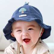 婴儿帽子春秋薄款男童，宝宝渔夫帽遮阳帽，女儿童太阳帽新生儿秋冬季