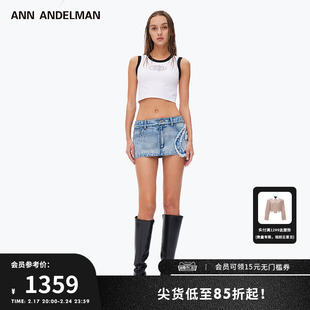 直营ANN ANDELMAN 牛仔短裙女士下装 修身中低腰半裙