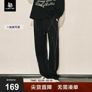 lilbetter360g重磅卫裤男2024春宽松休闲裤直筒长裤加绒运动裤子