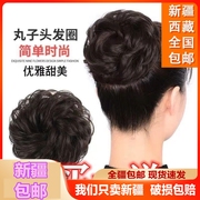 新疆西藏买一送一假发发圈头花饰品盘发花苞头发饰发包仿真