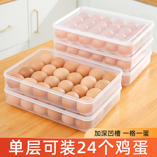 鸡蛋收纳盒家用冰箱用食品级，保鲜放鸡蛋的盒子，防摔装蛋盒蛋格筐托