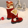 女童雪地靴2023冬季棉鞋加绒加厚靴子，防滑软底红色儿童棉靴女