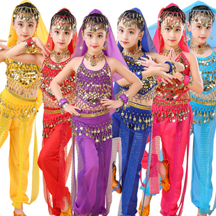 六一儿童印度舞演出服，幼儿园女童肚皮舞新疆天竺少女民族舞蹈服装