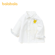 巴拉巴拉童装男童衬衫宝宝，长袖儿童纯棉上衣潮童夏装