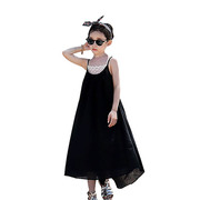 燕尾裙连衣裙跨进一件儿童中大童韩版女童童装沙滩