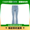 香港直邮潮奢 Frame Denim 女士双排扣喇叭型高腰牛仔裤