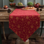 圣诞红新年红桌旗餐垫桌布餐布美式加厚台布餐桌垫布盖布装饰布