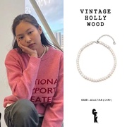韩国直邮vintagehollywood珍珠项链，法式复古轻奢气质锁骨链